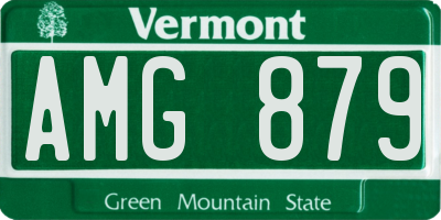 VT license plate AMG879