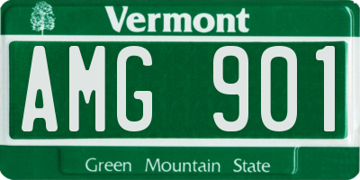 VT license plate AMG901