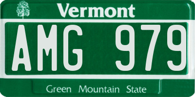 VT license plate AMG979