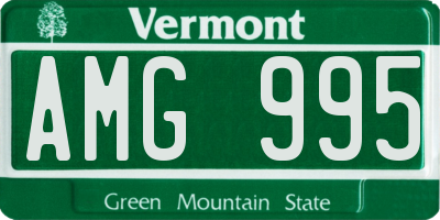 VT license plate AMG995