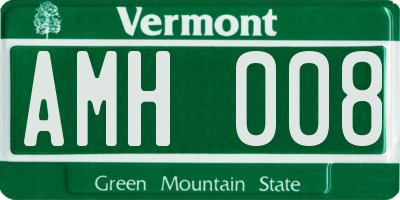 VT license plate AMH008
