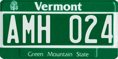 VT license plate AMH024