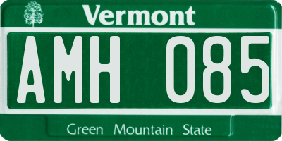 VT license plate AMH085