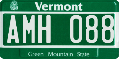 VT license plate AMH088