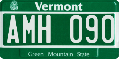 VT license plate AMH090