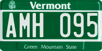 VT license plate AMH095