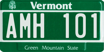 VT license plate AMH101