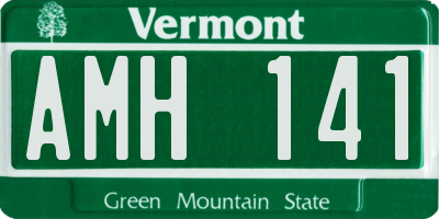 VT license plate AMH141