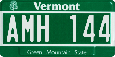 VT license plate AMH144