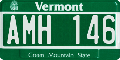 VT license plate AMH146