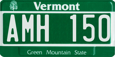 VT license plate AMH150