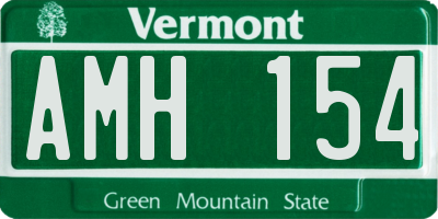 VT license plate AMH154