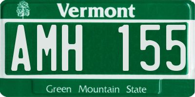 VT license plate AMH155