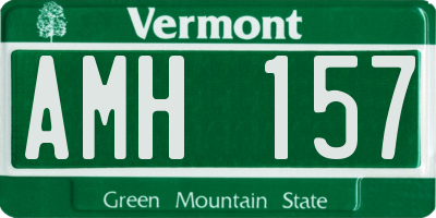 VT license plate AMH157