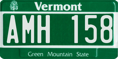 VT license plate AMH158