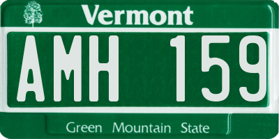 VT license plate AMH159
