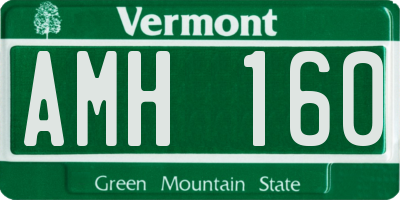 VT license plate AMH160