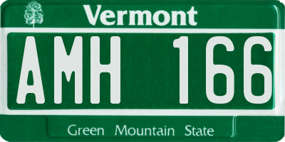 VT license plate AMH166