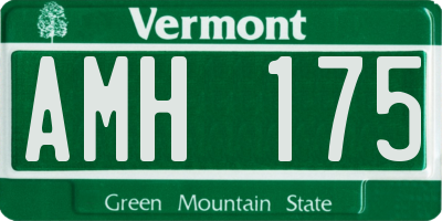 VT license plate AMH175