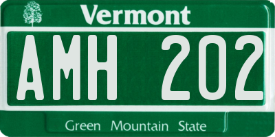 VT license plate AMH202