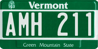 VT license plate AMH211
