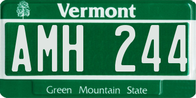 VT license plate AMH244