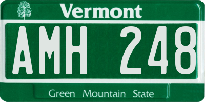 VT license plate AMH248