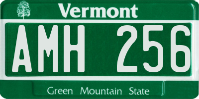 VT license plate AMH256
