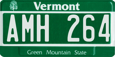 VT license plate AMH264
