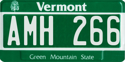 VT license plate AMH266