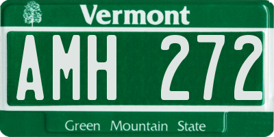 VT license plate AMH272