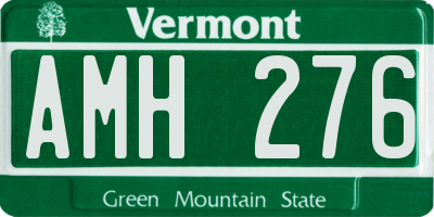 VT license plate AMH276
