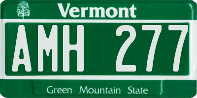 VT license plate AMH277
