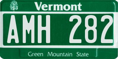 VT license plate AMH282