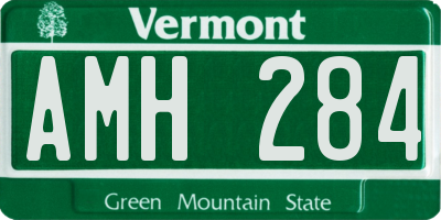 VT license plate AMH284