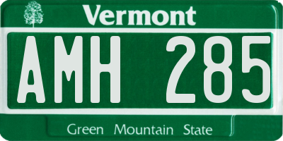VT license plate AMH285