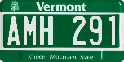 VT license plate AMH291
