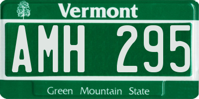 VT license plate AMH295