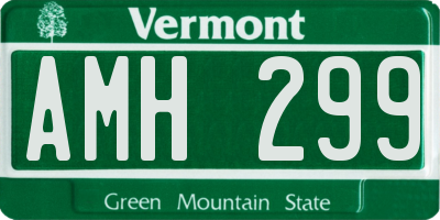 VT license plate AMH299