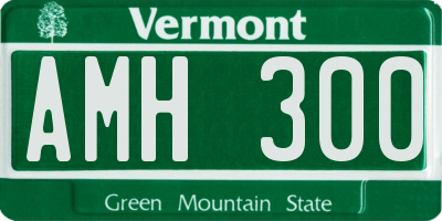 VT license plate AMH300