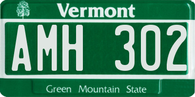 VT license plate AMH302