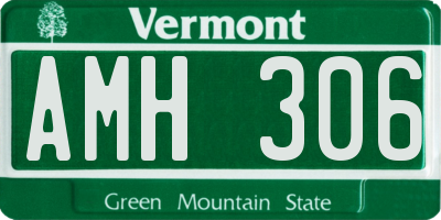 VT license plate AMH306