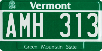 VT license plate AMH313