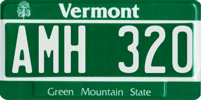 VT license plate AMH320