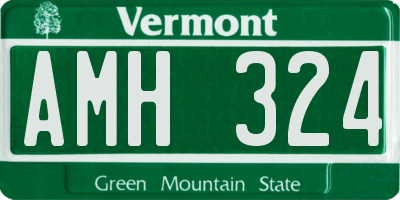 VT license plate AMH324