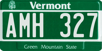 VT license plate AMH327