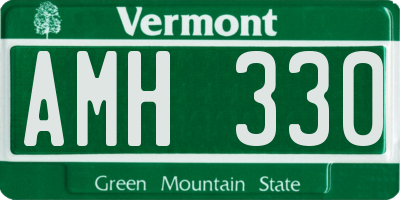 VT license plate AMH330