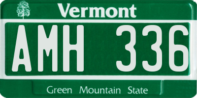 VT license plate AMH336
