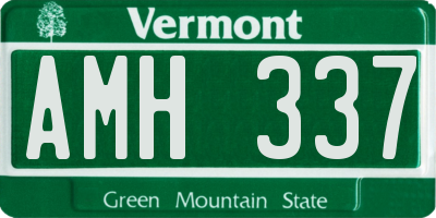 VT license plate AMH337