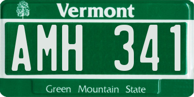 VT license plate AMH341